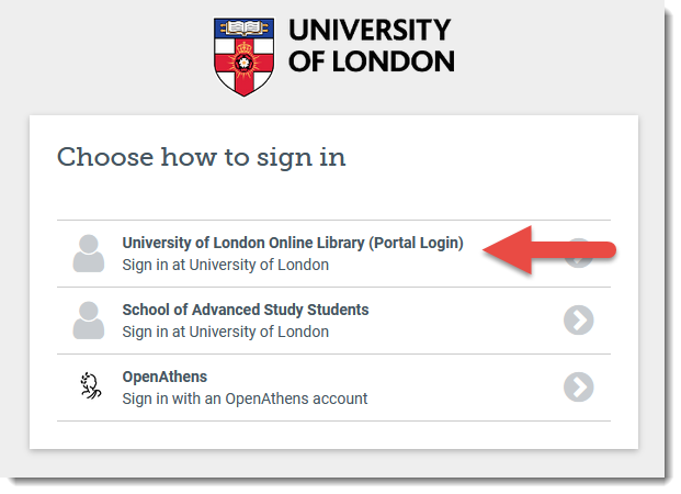 The page which asks you to choose how to sign in