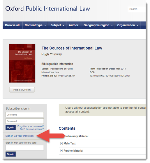 The Oxford Public International Law website.