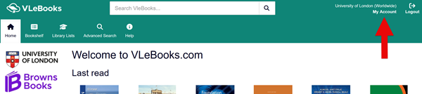 The V L E Books home page