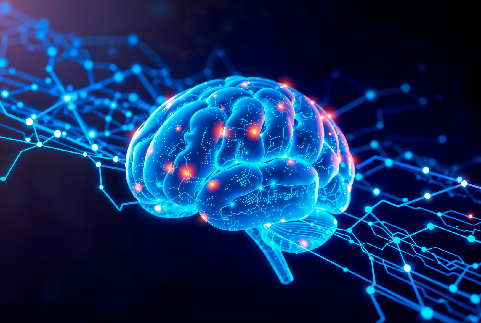 scientific image of brain with light sensors