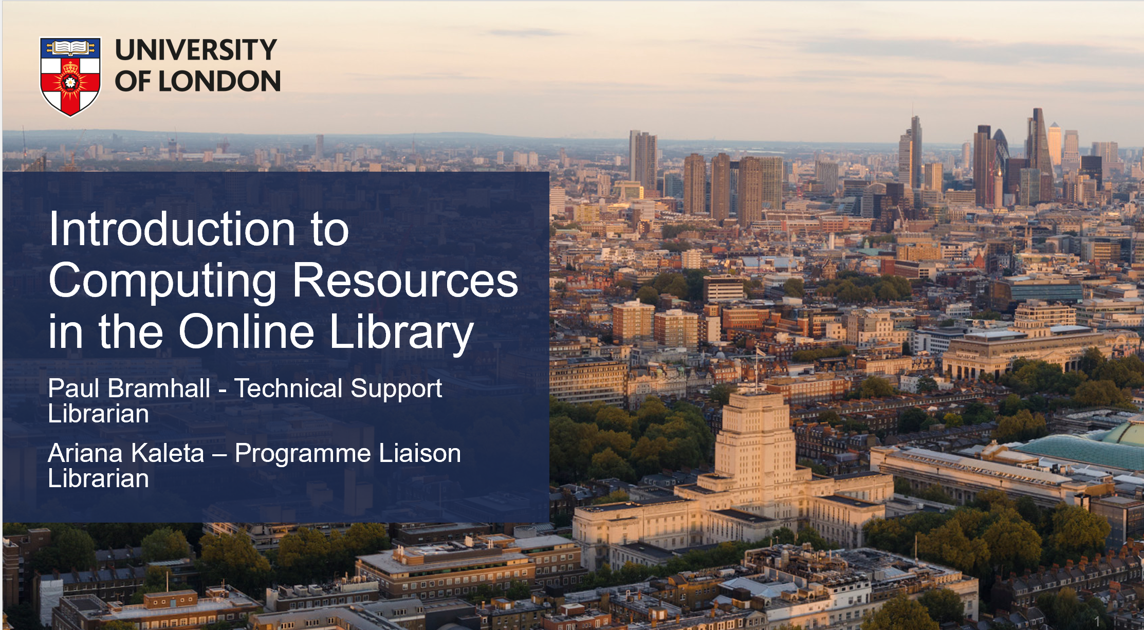 Image of Senate House Library and London
