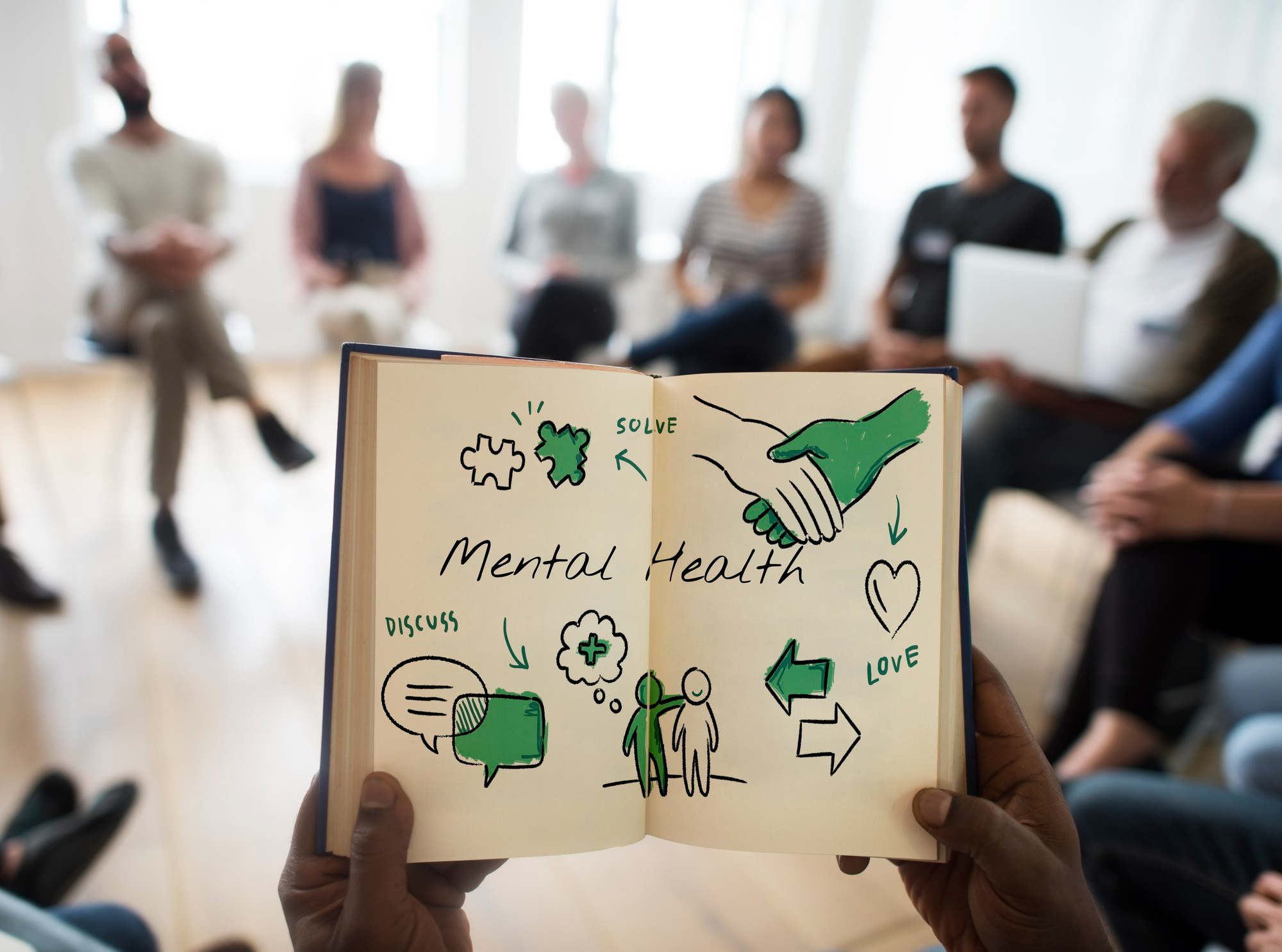 book with mental health written in cover