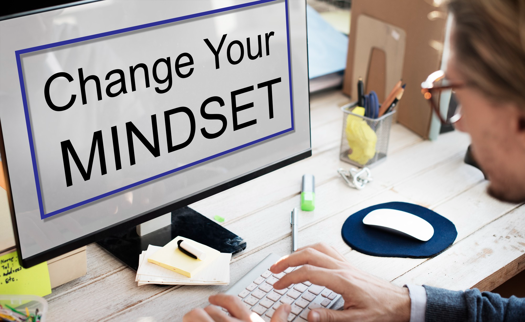 growth mindset written on computer screen