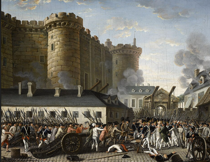 storming of the bastille in paris painting