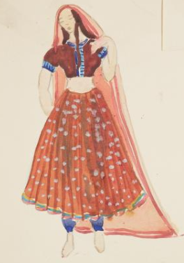 lady in sari and trousers