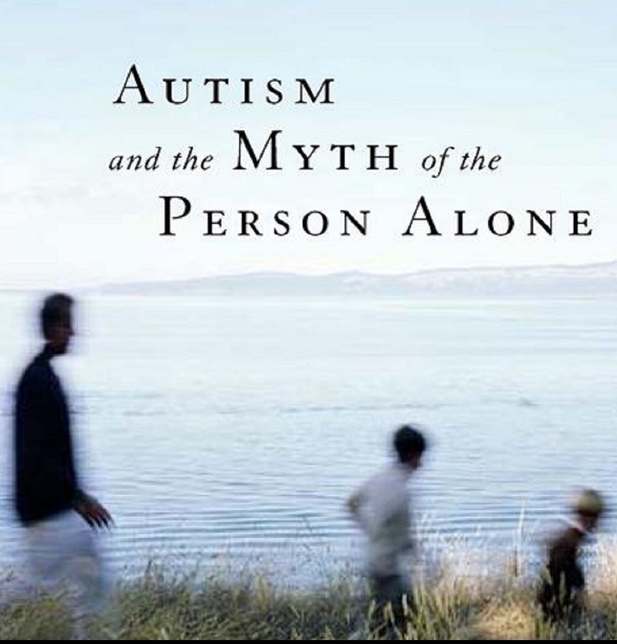 A book cover of a person and two children walking by a body of water

Description automatically generated