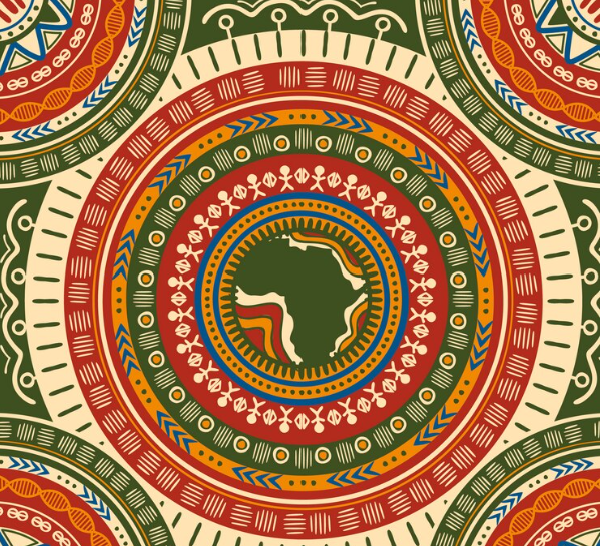 design pattern in kente style