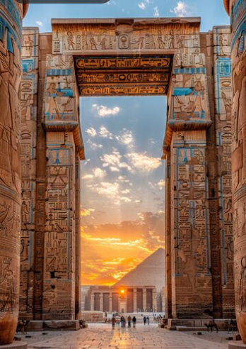 karnak gates in luxor, egypt