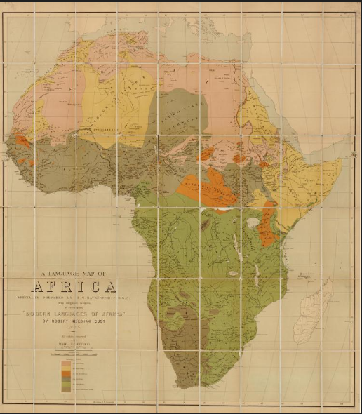 language map of Africa