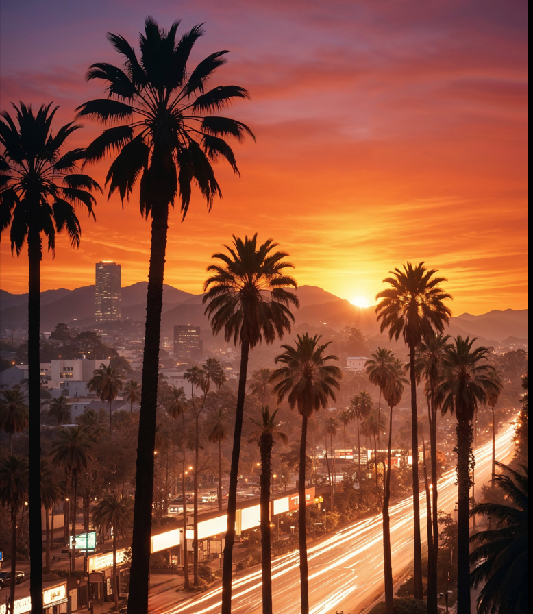 sunset on sunset blvd, la