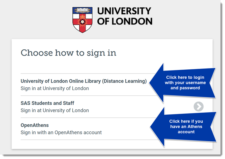 The Online Library login page