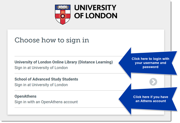 The Online Library login page