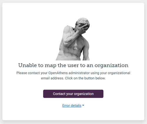 The error page